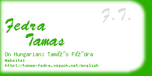 fedra tamas business card